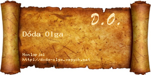 Dóda Olga névjegykártya