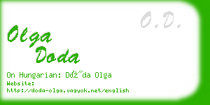 olga doda business card